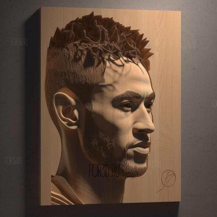 Neymar 3 stl model for CNC